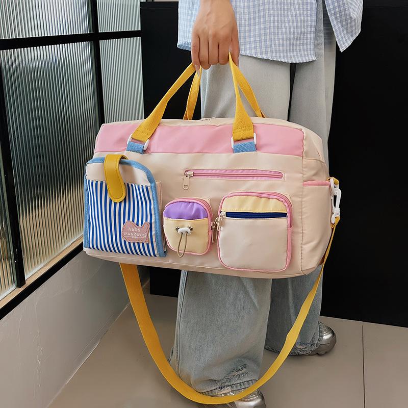 Travel Bag Large Capacity Female Travel Cute Handheld Travel Luggage Bag Dry Wet Separation Sports Gym Bag