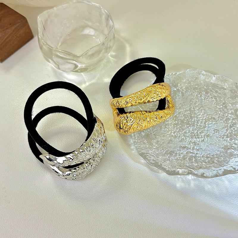 Luxury Alloy Hairband with Ponytail and Bun Support