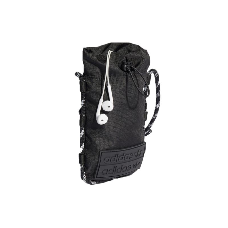 Adidas Originals Recycled Material Sports Bag, Coin Purse, Card Holder, Shoulder Bag Unisex Black Adidas H32462