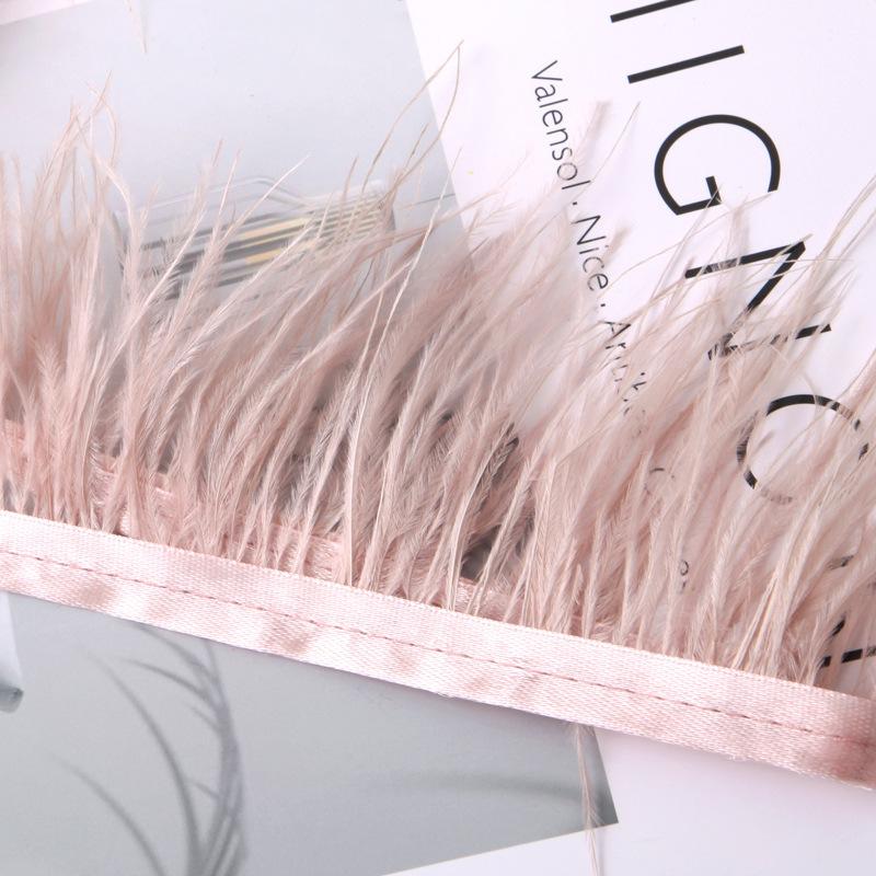 Платье из страусиных перьев 8-10 см, модное украшение, ткань с перьями и кисточками, аксессуары для одежды 