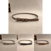 Womens Thin Leather Belt With Genuine Twolayer Cowhide And Metal Buckle For Work And Daily Use