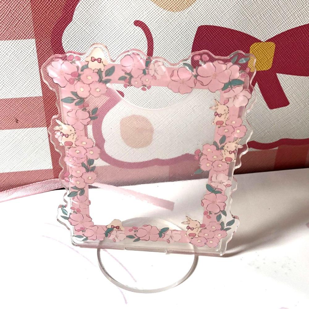 Акриловый держатель для фотокарточек, мультяшный стоячий орнамент, милая фоторамка