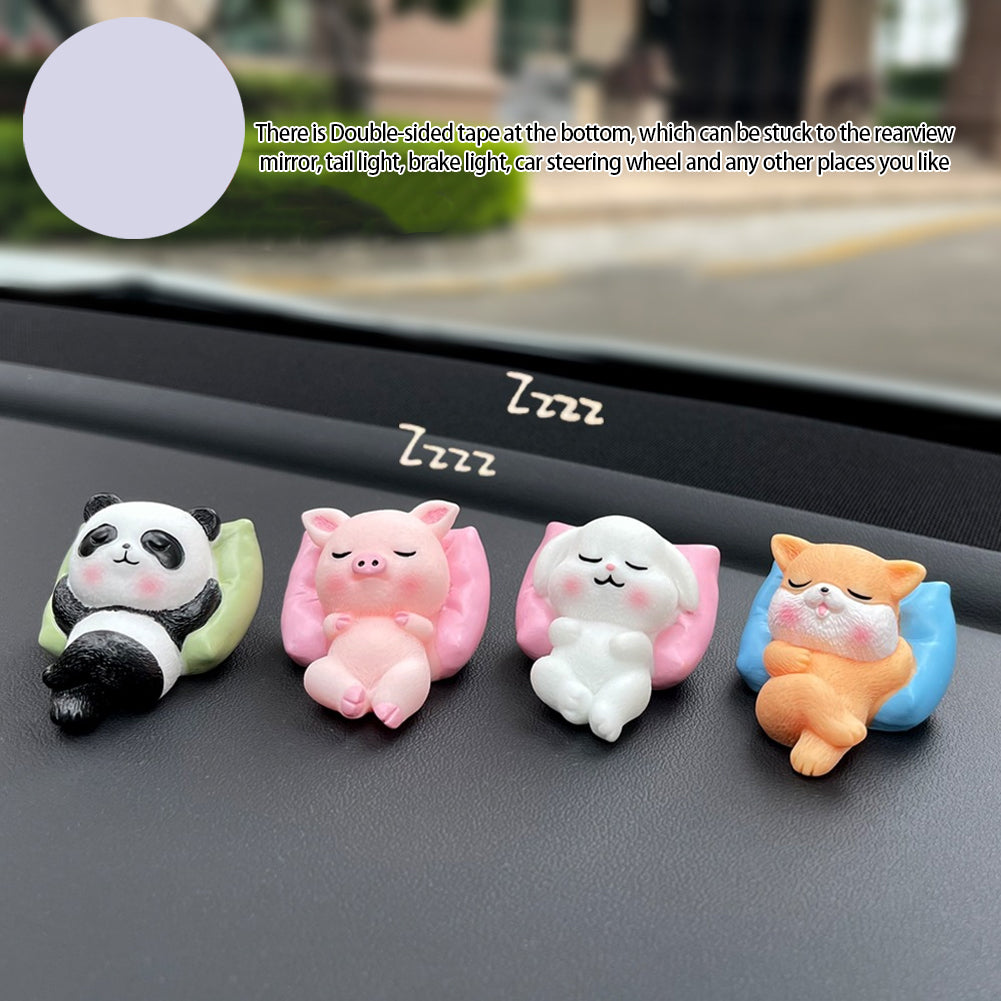 Милые животные украшения для автомобиля аниме панда свинья кролик украшения приборная панель центральная консоль украшения кукла аксессуары для интерьера