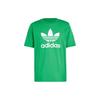 Adidas Зеленая футболка Adicolor Trefoil для мужчин, уличная одежда IR8012