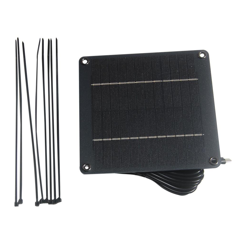 4W 12V Monocrystalline Silicon Solar Panel with Type-C Interface for Outdoor Garden Light/Security Camera Charging Board