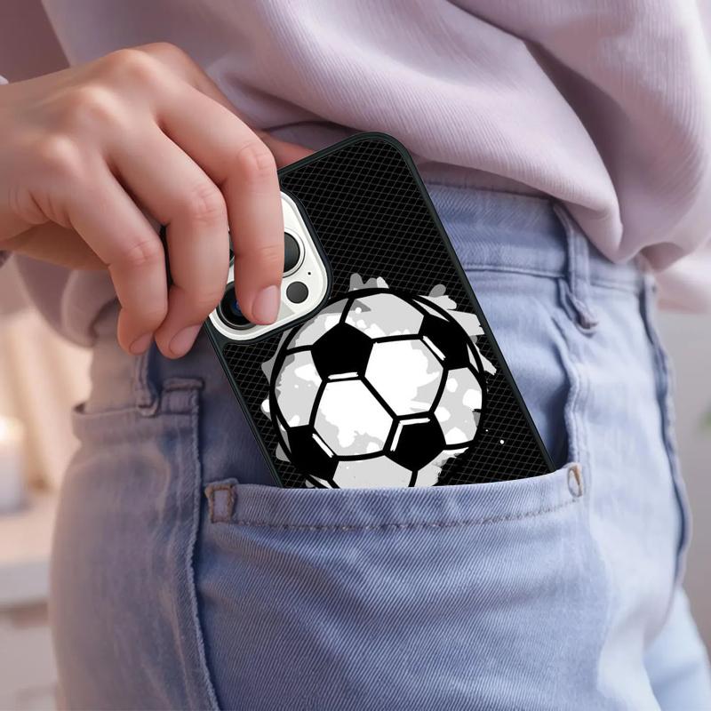 Football Soccer Ball Phone Case For IPhone 18 17 Air 15 16e 14 13 Pro Max Coque 12 11 Pro Max PLUS cover