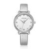 Thin CZ Julius Lady Women's Watch Japan Quartz Fashion Hours Bracelet Real Leather Girl's Gift Box