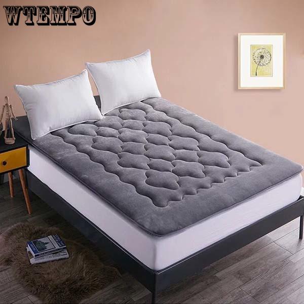 WTEMPO Foldable Flannel Mattress Warm Thickened Mattress Tatami Mat Anti-slip Home Bed Blanket Single and Double Dormitories