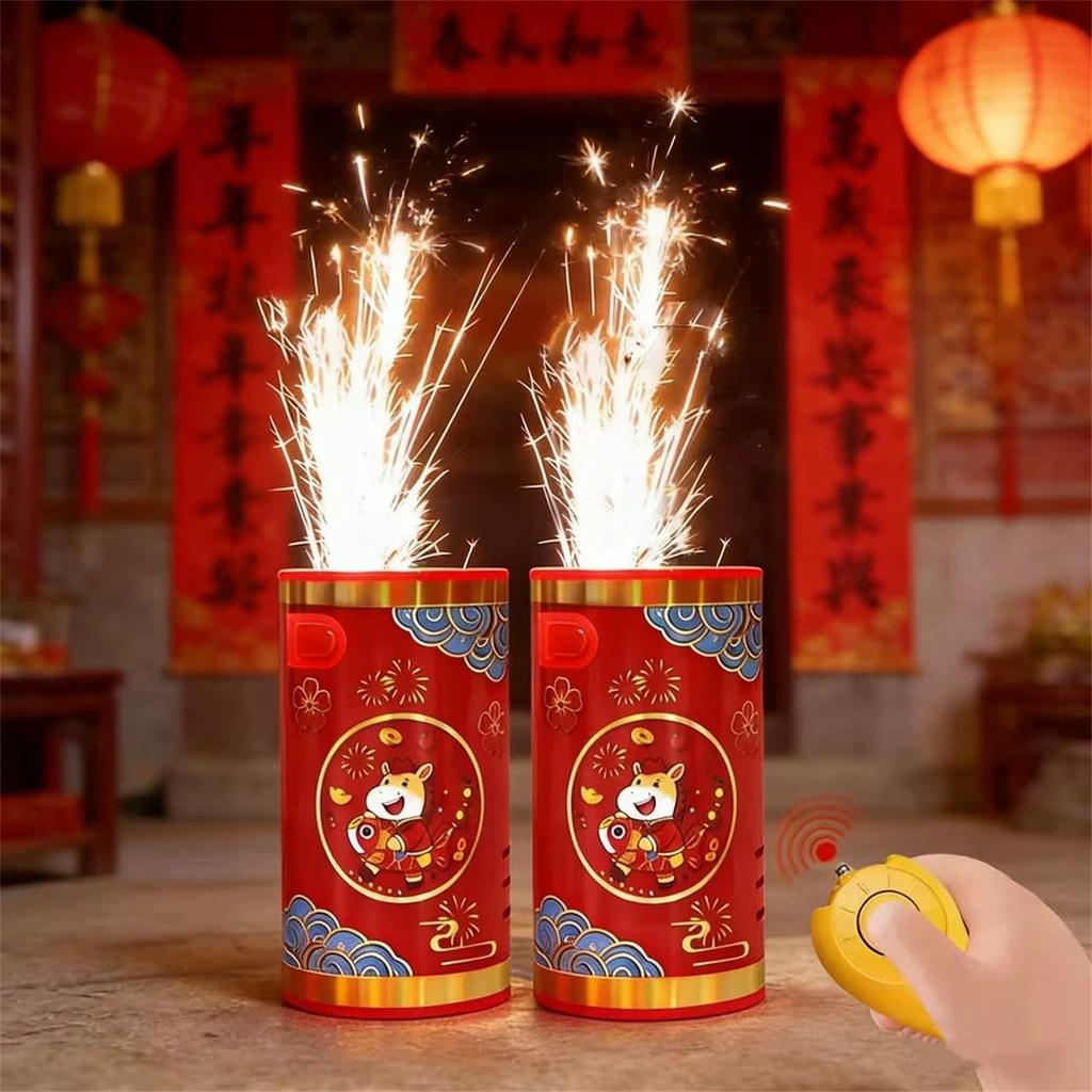 New Year Sparkler Toy  - Rechargeable LED Firework Toy  With Remote Control, Safe Festival Decor For Kids & Home