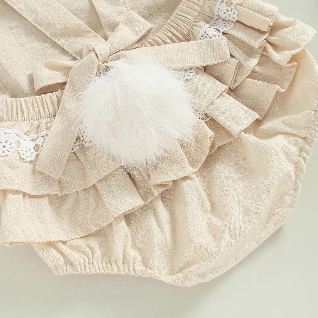 Летний повседневный комбинезон для маленьких девочек без рукавов с цветочным принтом и заячьими ушками, комбинезон с мультяшной шапкой