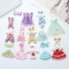 16CM Doll Clothes Suit Lace Princess Dress Headwear Cute Hoodies Skirt Overall Vest Hat OB11 Clothes Outfit 1/8BJD Accessories