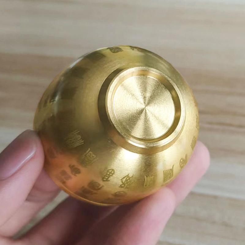 Pure Brass Baifu Cylinder Feng Shui Lucky Fortune Cornucopia Living Room Study Desktop Treasure Bowl Ornament Small Ashtray