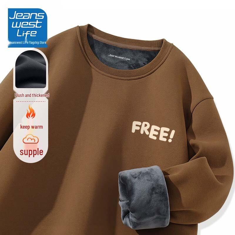 JEANSWEST LIFE Мужской свитшот с круглым вырезом на флисовой подкладке
