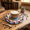 Knitted Insulation Mat Heat Resistant Trivet Mats Cream Cake Crochet Coaster  Office