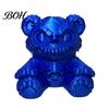 Dark Rebellious Car Decor Creepy Bear Trailer Hitch Cover, 3D Printed Exhaust Cap, Towing Vivid Accessory Ball Cover Dust Cap for Truck SUV, Halloween