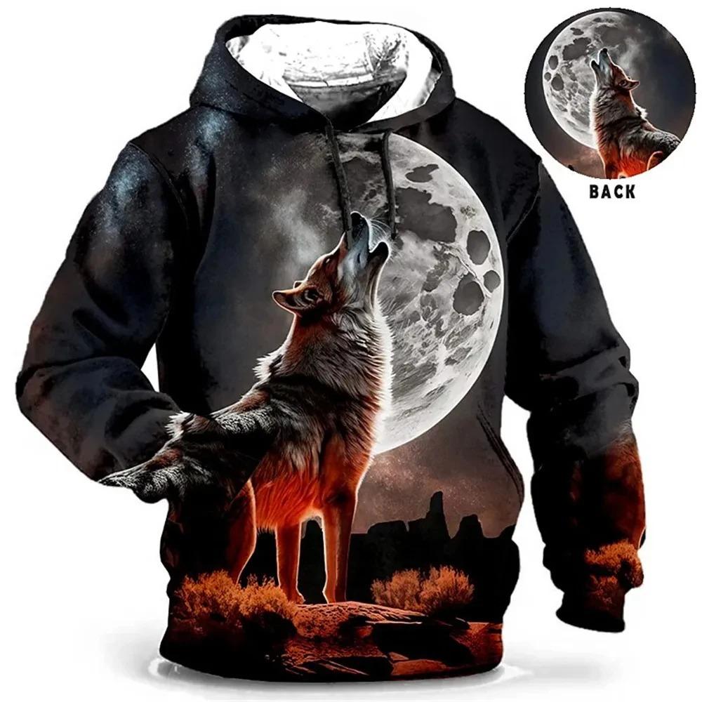 Винтажное мужское худи Tiger с 3D-принтом, модные топы с графикой животных, мужские футболки оверсайз в стиле стритвир с длинным рукавом