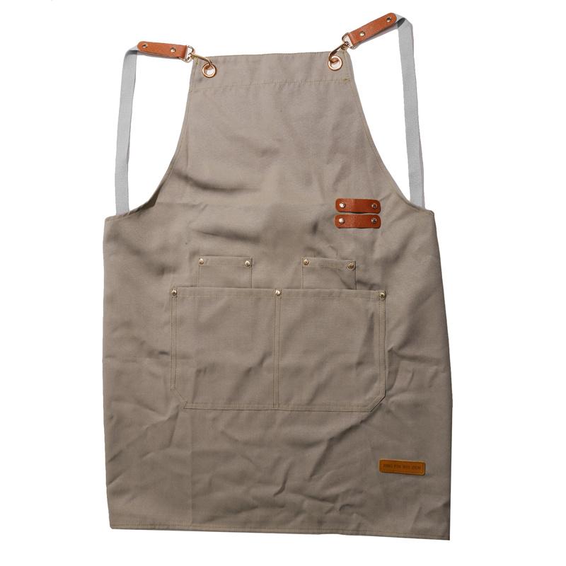 Модные унисекс холщовые водонепроницаемые фартуки для приготовления пищи, многофункциональный фартук для шеф-повара, цветочного магазина, супермаркета