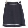 Salvatore Ferragamo Linen Blend White Line Tight Skirt 38 blackUsed