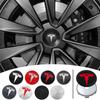 4pc 56/60mm Car Wheel Hubcap Sticker Auto Tire Center Cover Decals For Tesla Model 3 Model Y Model S Model X Styling Accessories