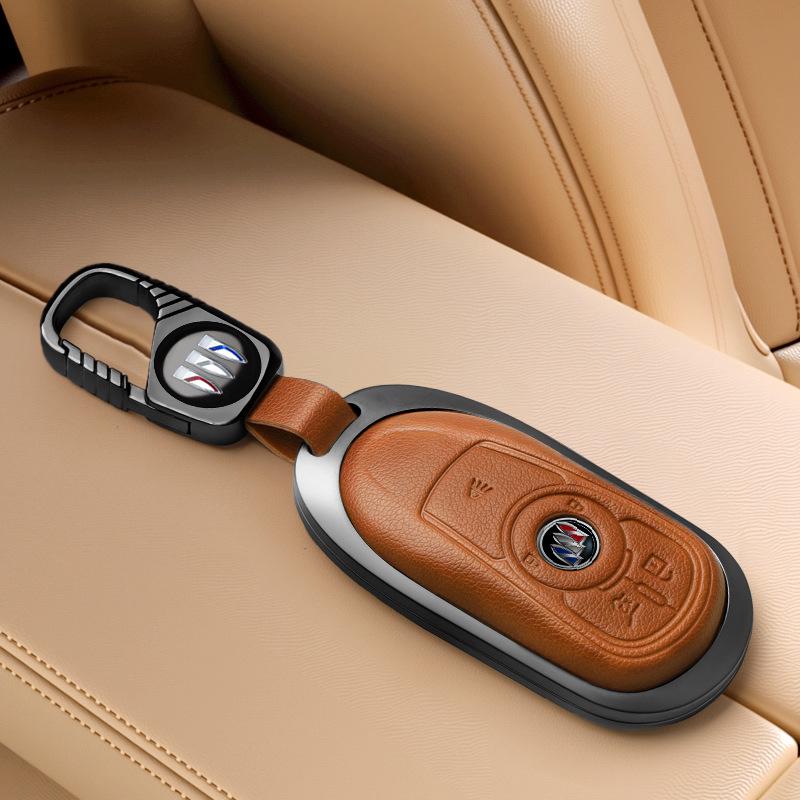 Совместимый чехол для ключей для Buick Encore, Envision, Regal, Envision GX/Flag Моделей, Дизайн с пряжкой-ракушкой.