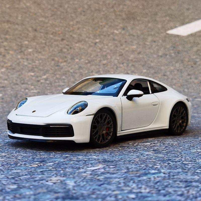 AABH1 Welly 1:24 Porsche 911 Carrera 4S Alloy Sports Car Model Diecast Metal Toy Vehicles Car Model High Simulation Childrens Toy Gift