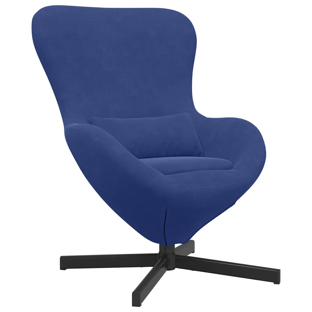 Egg Chair Police Blue 63 x 73 x 90 cm Velvet