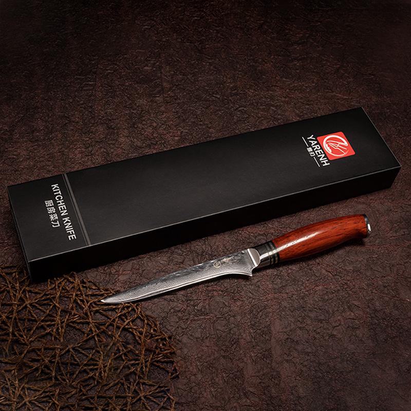 Нож для обвалки филе, 6,5 дюйма, профессиональный класс, лучшее качество, 67 слоев, японская сталь, гибкий кухонный нож для мяса, рыбы, птицы, курицы