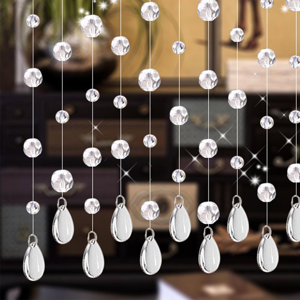 Crystal Glass Bead Curtain Luxury Living Room Bedroom Window Door Wedding Decor
