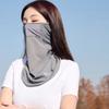 Solid Color Face Gini Mask Summer Sunscreen Mask Ice Silk Womne Neckline Mask Men Fishing Face Mask