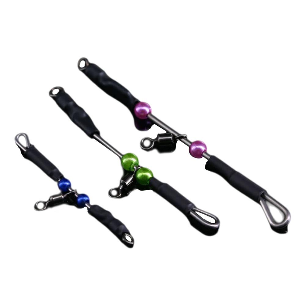 10 шт. Американский вертлюг из стальной проволоки, балансировочный 8-значный соединительный кольцевой соединитель для морской рыбалки, рыболовной лодки, противозапутывающий разноцветный бисер, балансировочные рыболовные принадлежности