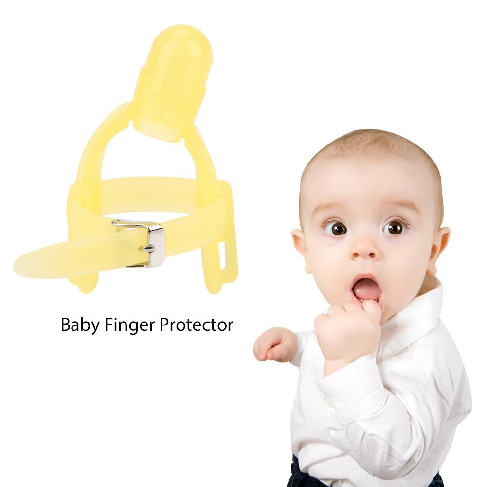 2colors Adjustable Thumb Sucking Finger Protector Silicone Biting Teether for Babies Infant