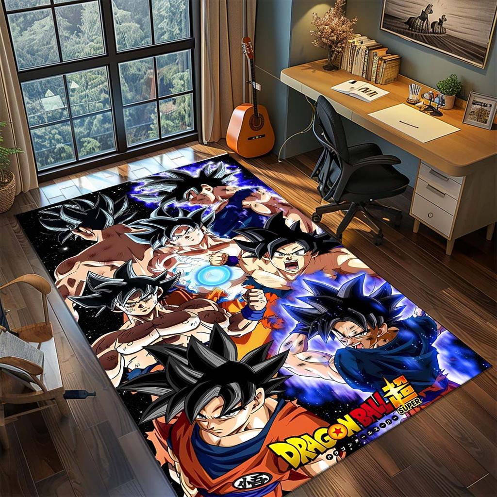 Ковер Dragon Ball Goku Аниме Ковер Большой Ковер Нескользящий Моющийся Напольный Коврик Комната Геймера Спальня Домашний Декор -QJY
