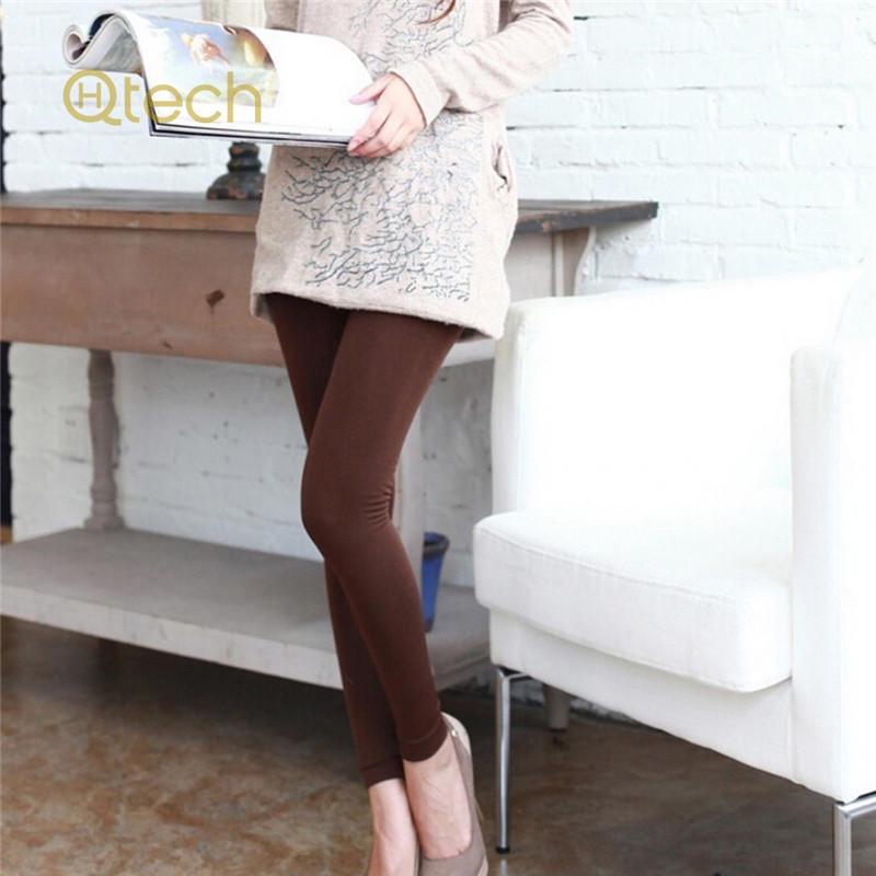 Женские эластичные утепленные леггинсы, теплые узкие брюки, колготки без ног