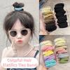 Colorful Hair Elastics Ties Band Ponytail Holders Rope Scrunchies Hoop Hairband for Woman Men Girls Thin Hairstyle Accessory