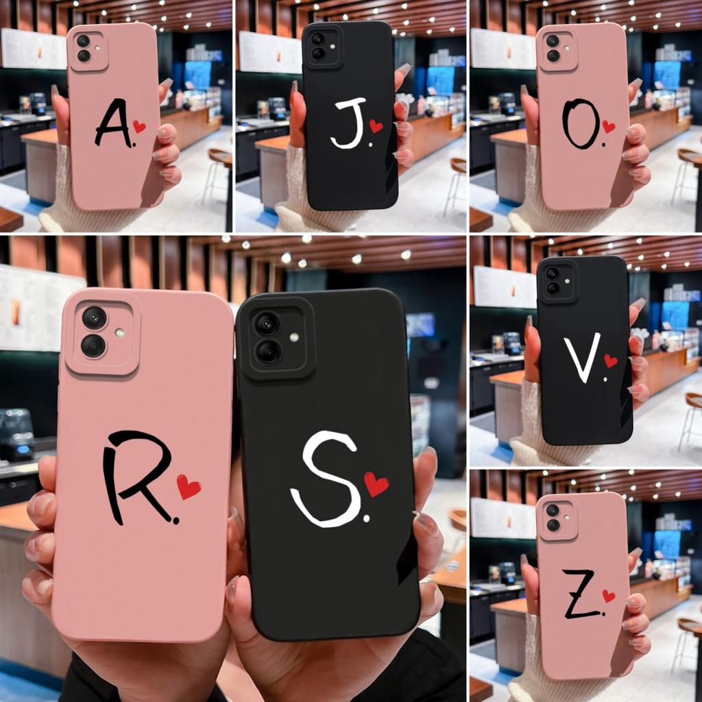 Для Samsung A04 A05 A06 A02 A03 M04 M06 A13 A14 чехол для телефона Premium 26 Letter Pattern мягкий жидкий силиконовый защитный чехол от падения для Samsung Shell