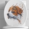 Cute Animal Wall Decals Creative Dog and Cat Cartoon Stickers for Waterproof Bathroom Toilet Seat