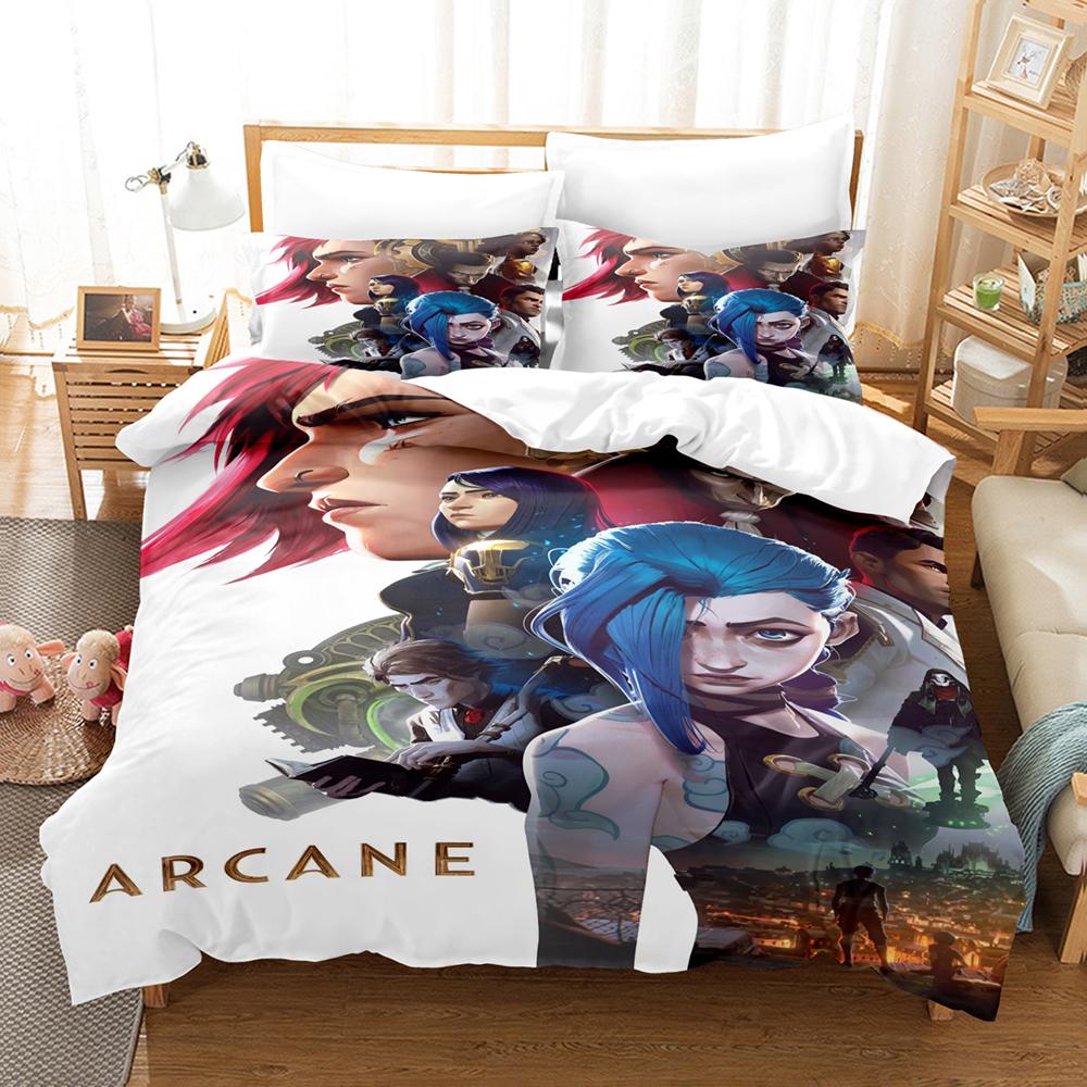 Cartoon Anime Arcane Jinx Bedding Set Bedding Set Comforter Sets Bed Sheets Set King Size Bedding Set Quilt Set Bed Linen