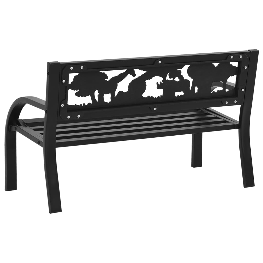 Vidaxl Ławka Ogrodowa Dla Dzieci, 86 Cm, Stalowa