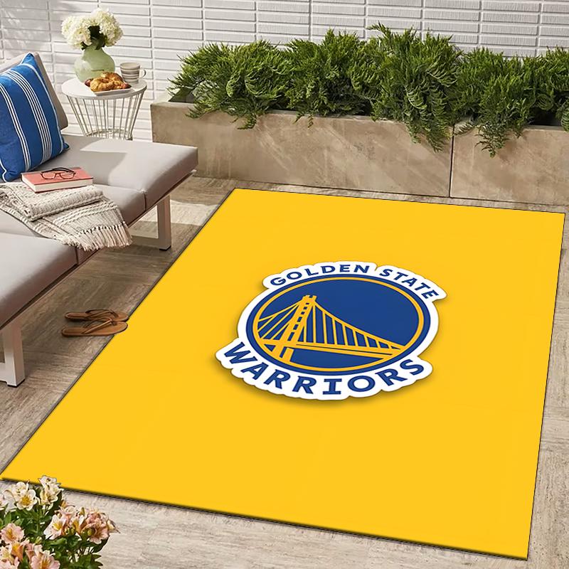 Golden State Warriors Design Area Rug - Non-Slip, Soft & Cozy Floor Mat for Living Room, Bedroom, Office - Indoor/Outdoor Decorative Carpet