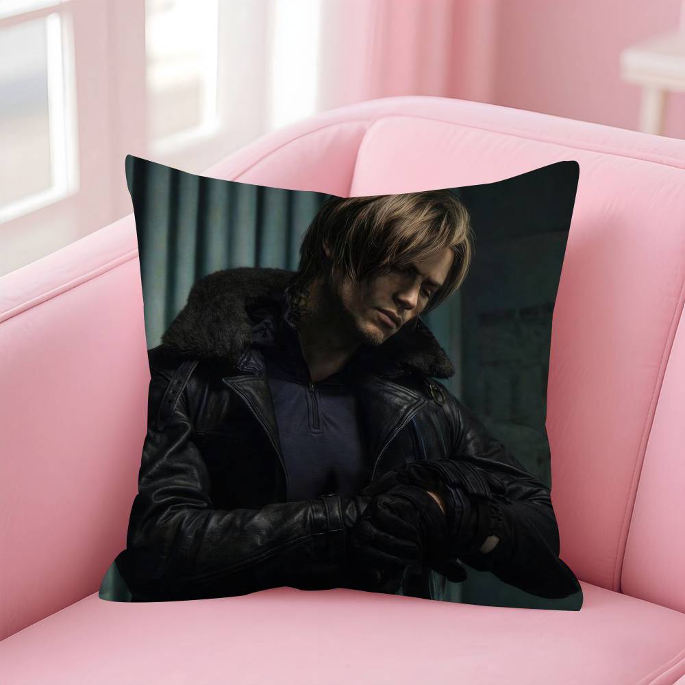 Handsome Leon game Kennedy  Cushion Cover Inches Farmhouse Decor Home Throw Pillow Covers for Couch Decorations