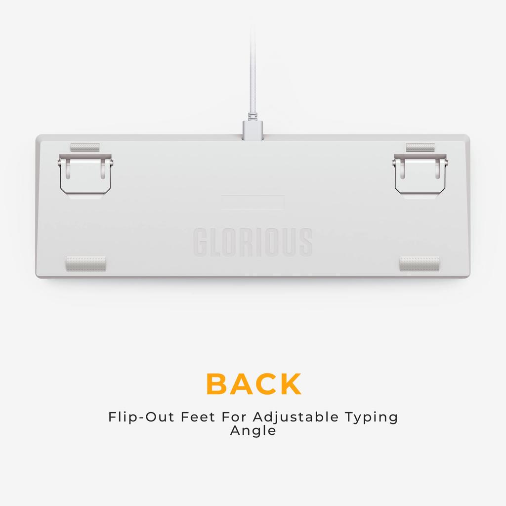 Glorious GMMK 2 White Mechanical Keyboard KB628 65% (Pre-Built) - GLO-GMMK2-65-FOX-W