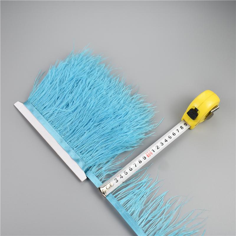 Перья1Метр Натуральная бахрома из страусиных перьев 8-10 см Цветные пушистые перья Отделка для шитья платьев Декор одежды Декор для вечеринок