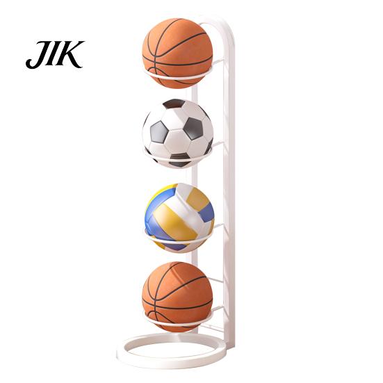 Portable Sports Ball Stand Basketball Storage Rack Vertical Holder Carbon Steel Organizer Space-Saving Display for Volleyball Football Soccer Painted