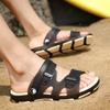 Fashion Summer Sandals Men Slippers Beach Casual Shoes Zapatos De Hombre Outdoor Durable Anti Slip Peep Toe Flat Breathable Sandals