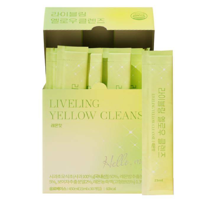 Желтый цвет Liveling Cleanse Яблочный уксус 30P Chomo для поддержания баланса тела