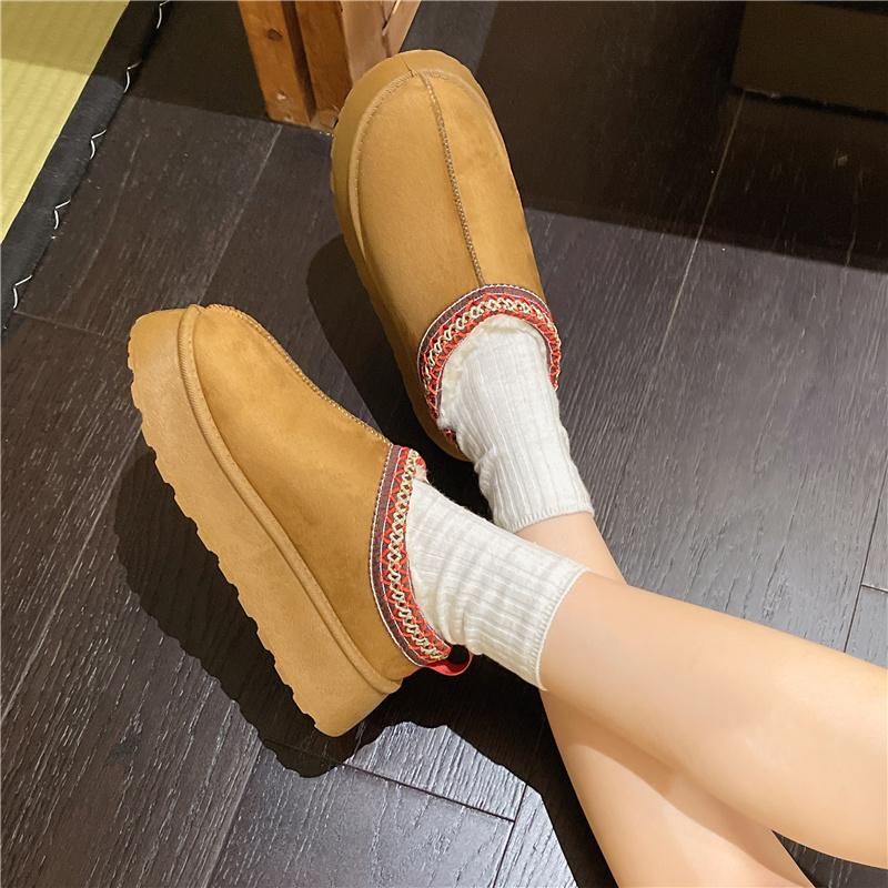 Women's Winter Solid Color Thick Bottom Home Warm Shoes