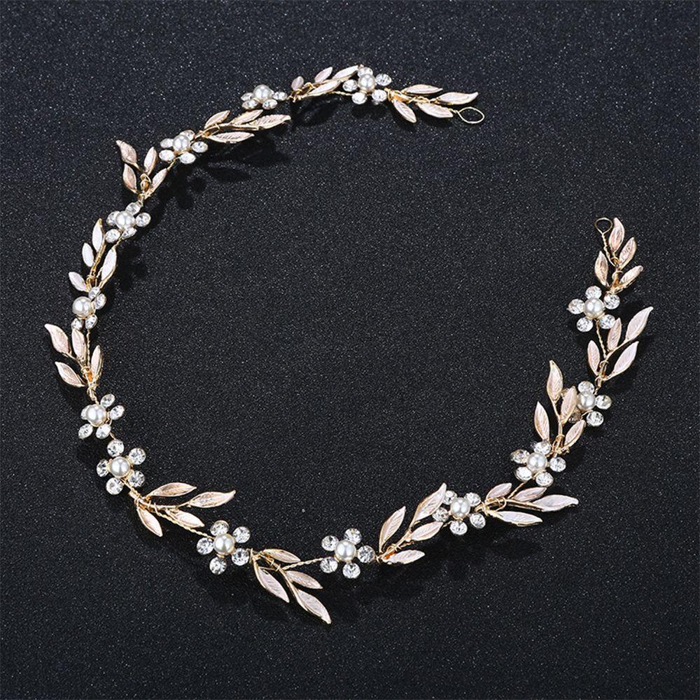 Ornaments Hair Jewelry Wedding Hair Accessories Pearl Leaf Bridal Hair Vine Bride Crystal Headband