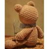 Вязаный крючком плюшевый мишка из хлопка амигуруми, мягкий бежевый