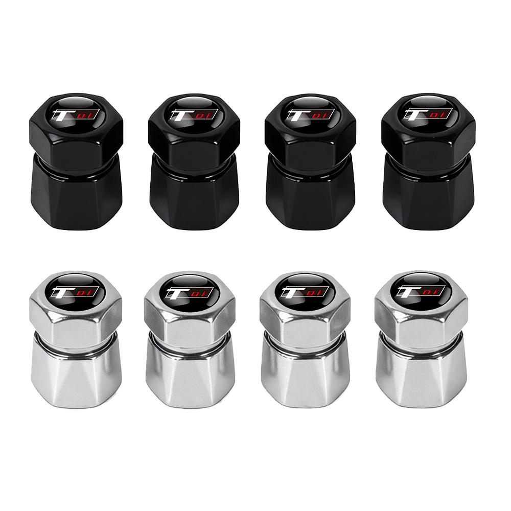 W1523D Metal Car Wheel Tire Valve Stem Caps Exterior Accessories For Volkswagen VW R Polo Passat Rline Golf 4 5 6 Tiguan Jetta GTI