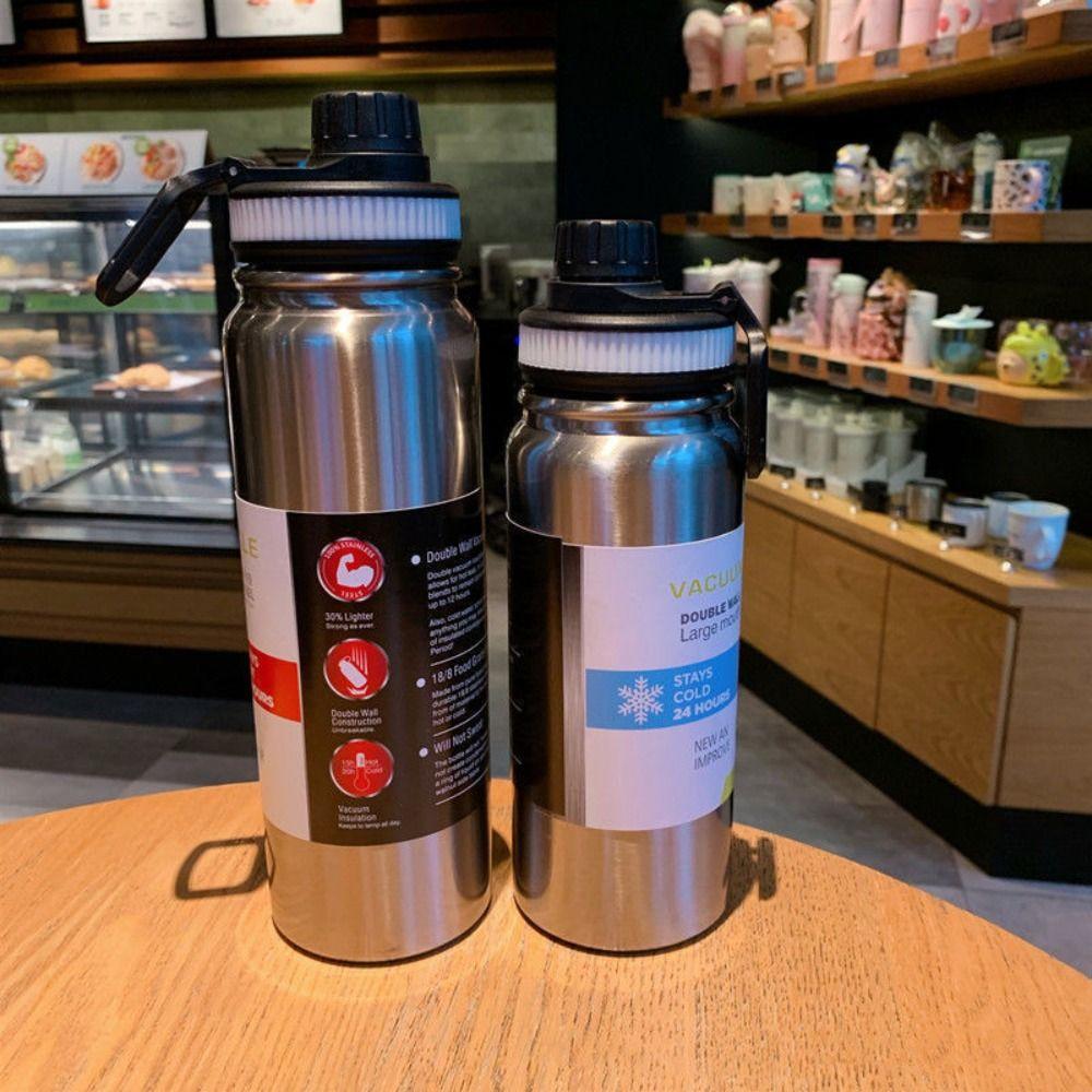 600/800ml Insulated Cup Leakproof Sports Water Bottle Vacuum Flask For Outdoor/Travel